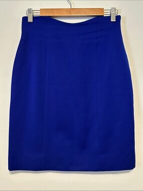 Vintage Lavantino Royal Blue Wool Pencil Skirt
